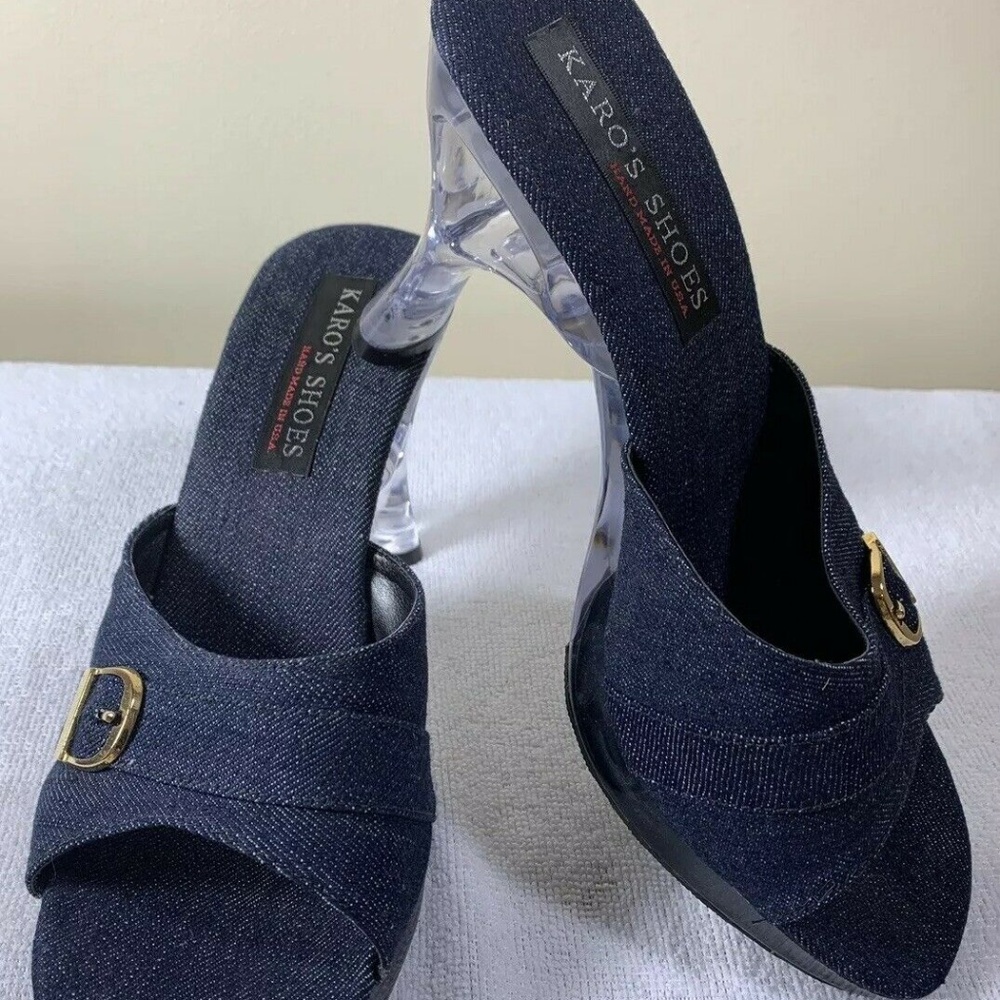 Karo Lucite Jean Buckle Pump Size 10